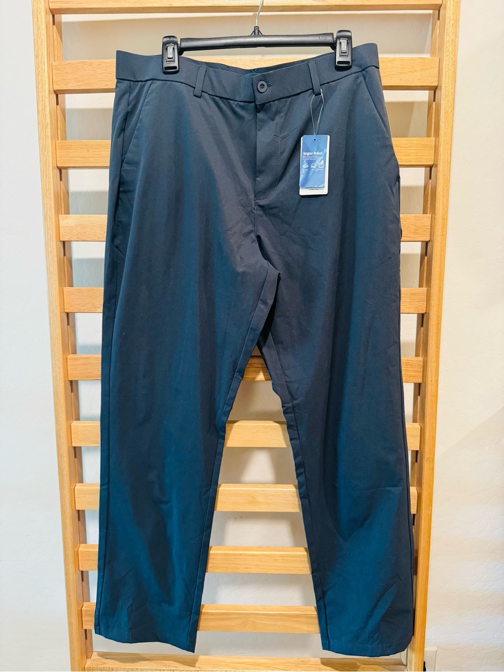 Libin Men's Dark Grey UPF 50+ Waterproof Golf Pants - Straight Fit
